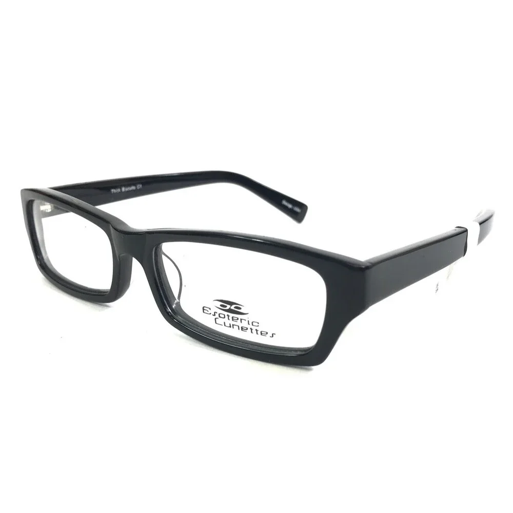 Esoteric Lunettes Eyeglasses Frames Thick Biscuits C1 Black Rectangle 53-16-135